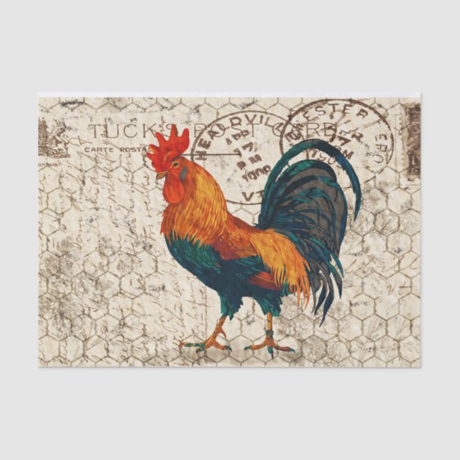 Papel De Seda Correio do Rooster (Frente )