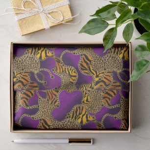 Papel De Seda Correntes de Ouro Urban Baroque com Estampa Animal