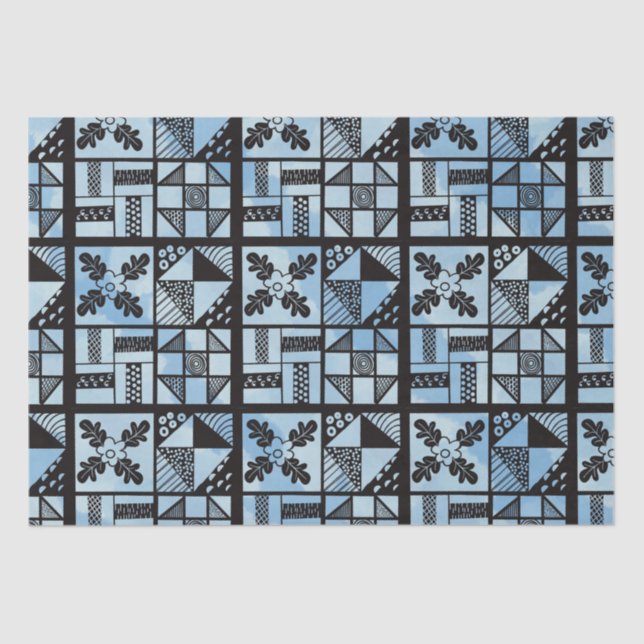 Papel De Seda Correspondência de Filtros Azuis (Frente )