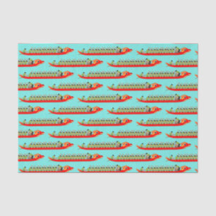 Papel De Seda Corrida de Barcos Dragões