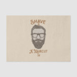 Papel De Seda Corte & Barba Gráfica Tipo Retro Loja de Barbear<br><div class="desc">Papel Higiênico Personalizado</div>