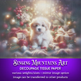 Papel De Seda Corte de papoila e Natal