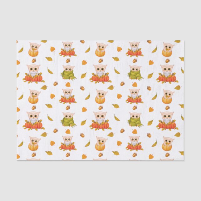 Papel De Seda Corujas Adoráveis (Frente )