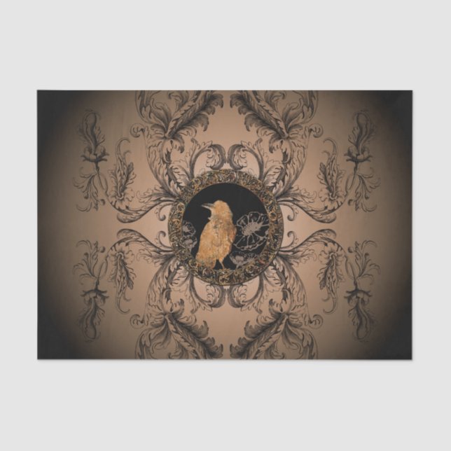 Papel De Seda Corvo impressionante (Frente )