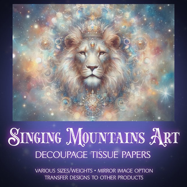 Papel De Seda Cosmic Dreamscape Lion King Craft Decoupage (Criador carregado)