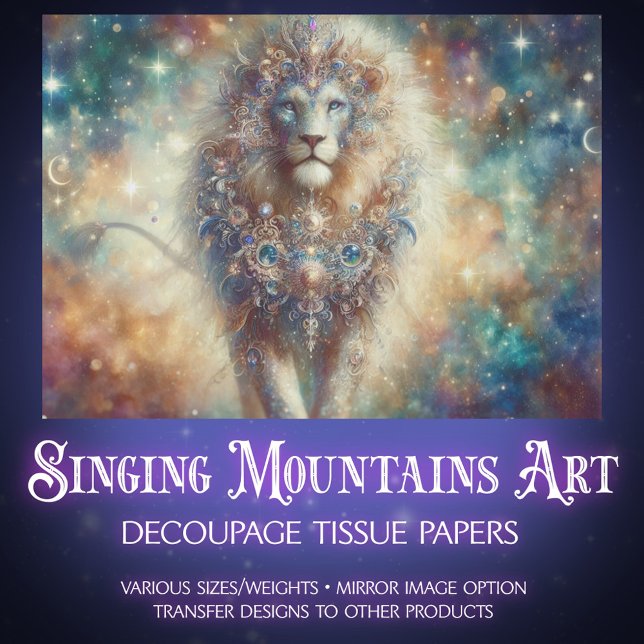 Papel De Seda Cosmic Lion King Decoupage (Criador carregado)