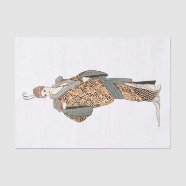 Papel De Seda Costumes Parisiens - Manteau du soir, Decoupage (Frente )