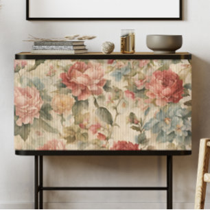 Papel De Seda Cottagecore Rosas de Vintage Dissociação Floral