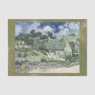 Papel De Seda Cottages achados em Cordeville, Vincent van Gogh