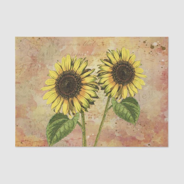 Papel De Seda Country Sunflower (Frente )