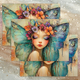 PAPEL DE SEDA COUPAGEM DE GAROTA FLORAL CUTA