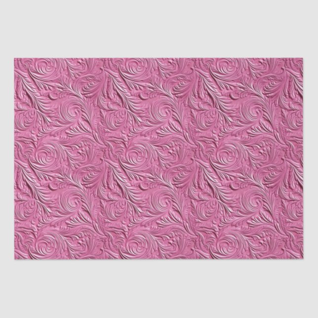 Papel De Seda Couro Faux Rosa (Frente )