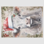 Papel De Seda Cow Winter Christmas Watercolor<br><div class="desc">Cow Winter Christmas Watercolor</div>