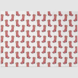 Papel De Seda Cowgirl Christmas Watercolor