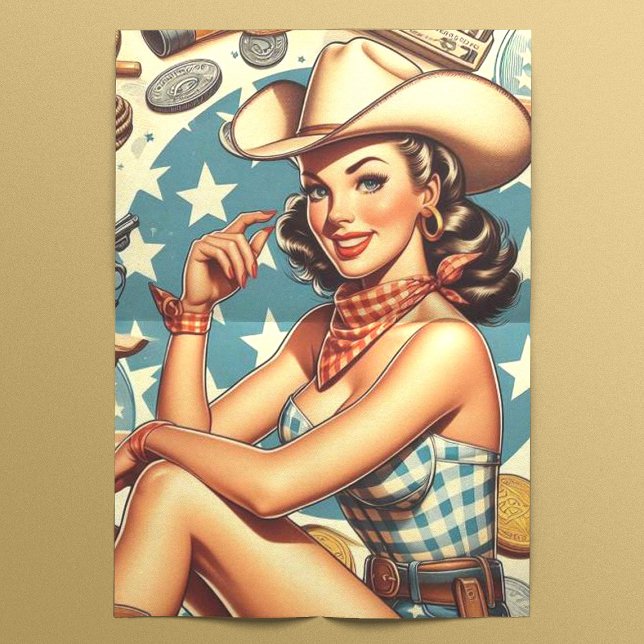 Papel De Seda Cowgirl da linhagem (Criador carregado)
