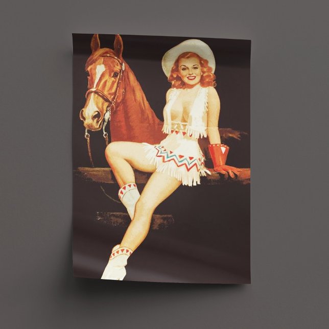 Papel De Seda Cowgirl Pin-Up (Criador carregado)