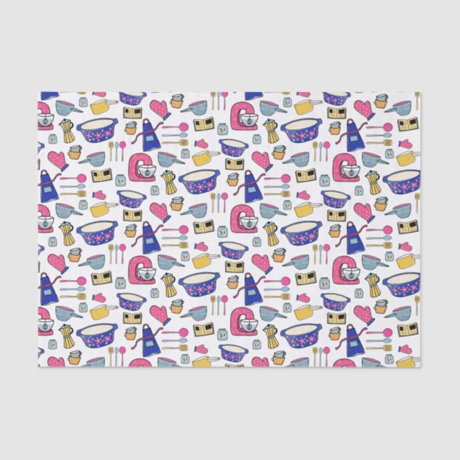 Papel De Seda Cozinha Brilhante Utensílios Chef Baker (Frente )