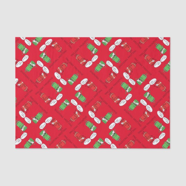 Papel De Seda Cozinhar de Natal Engraçado Espetáculos de Chef (Frente )