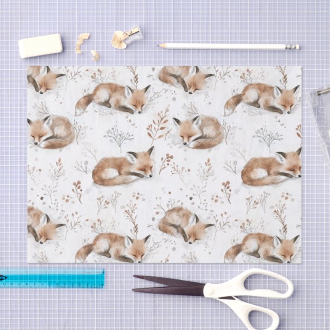 Papel De Seda Cozy Foxes Christmas (Arte )