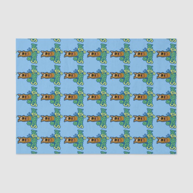 Papel De Seda Crachá de Caractere de Impressão de Pata Scooby-Do (Frente )