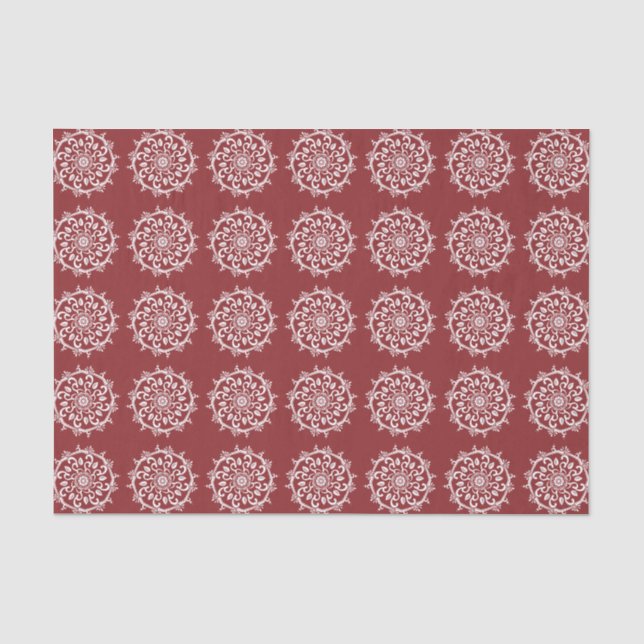 Papel De Seda Cranberry Mandala (Frente )
