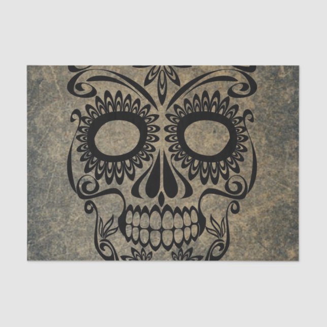 Papel De Seda Crânio (Frente )