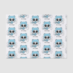 Papel De Seda Crânio de Menino Bonito