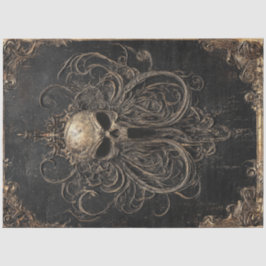 Papel De Seda Crânio Gótico