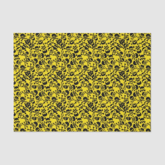 Papel De Seda Crânio & teste padrão dos Crossbones (Frente )