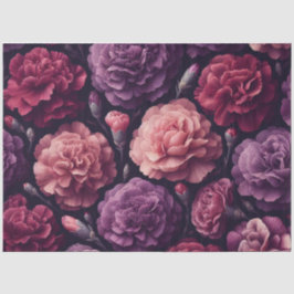 Papel De Seda Cravos Românticos, Rosa e Decomposição Roxa