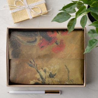 Papel De Seda Cravos Vermelhos e Brancos por Vincent van Gogh