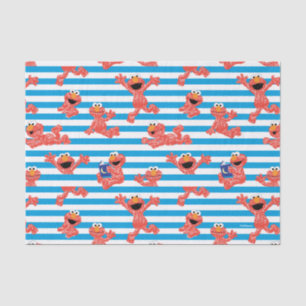 Papel De Seda Crayon Elmo Stripe Pattern
