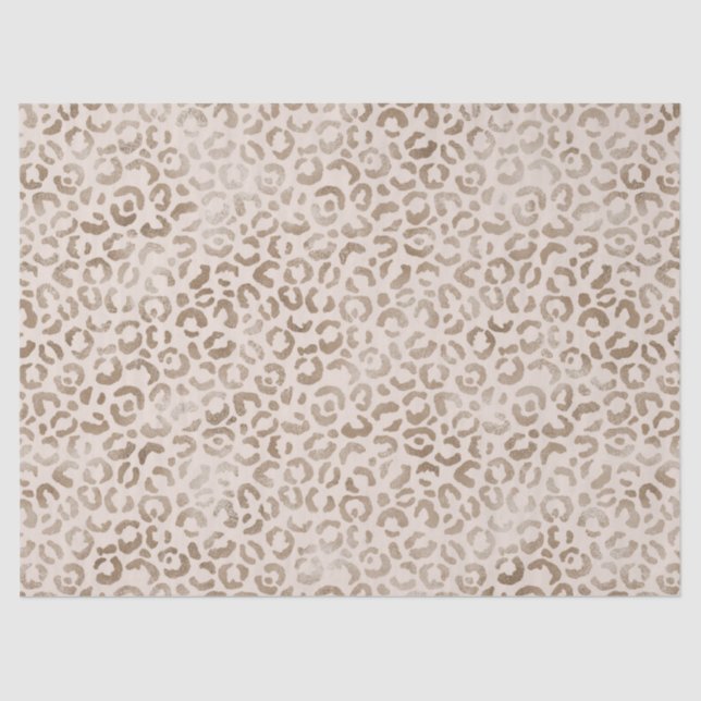 Papel De Seda Cream Brown Leopardo Print          (Frente )