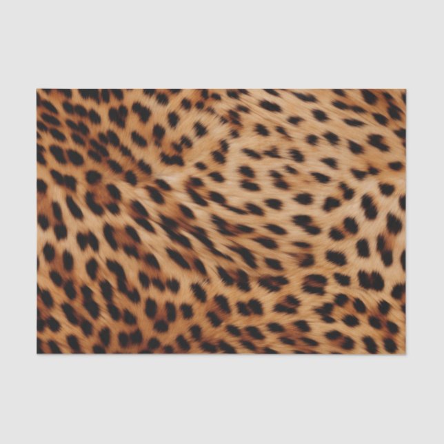Papel De Seda Cream Brown Leopardo Print (Frente )