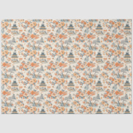 Papel De Seda Cream Orange Floral House Chinoiserie