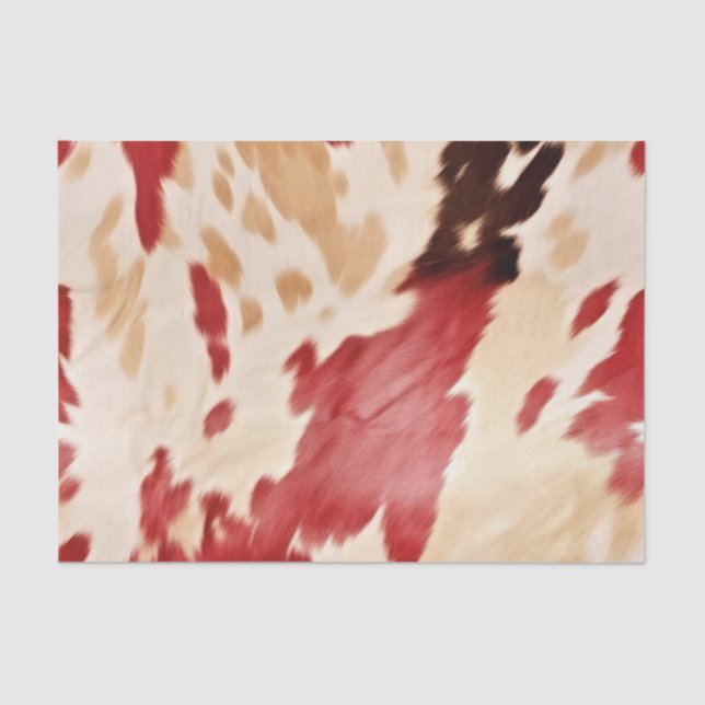 Papel De Seda Cream Red Cowhide Ocidental (Frente )