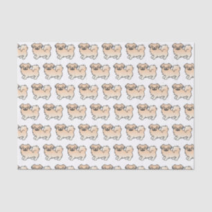 Papel De Seda Cream Sable Tibetan Spaniel Cartoon Dog Padrão