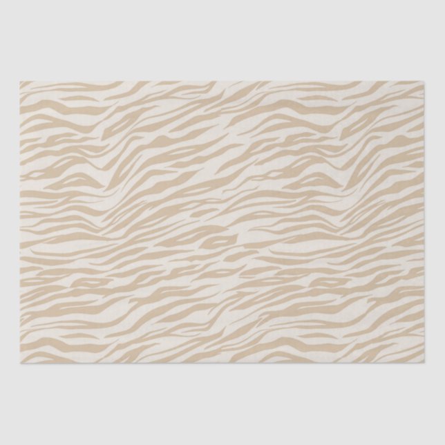 Papel De Seda Cream Zebra Print (Frente )