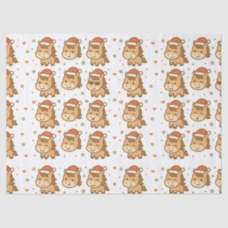 Papel De Seda Create a cute horse wearing a tiny Christmas hat