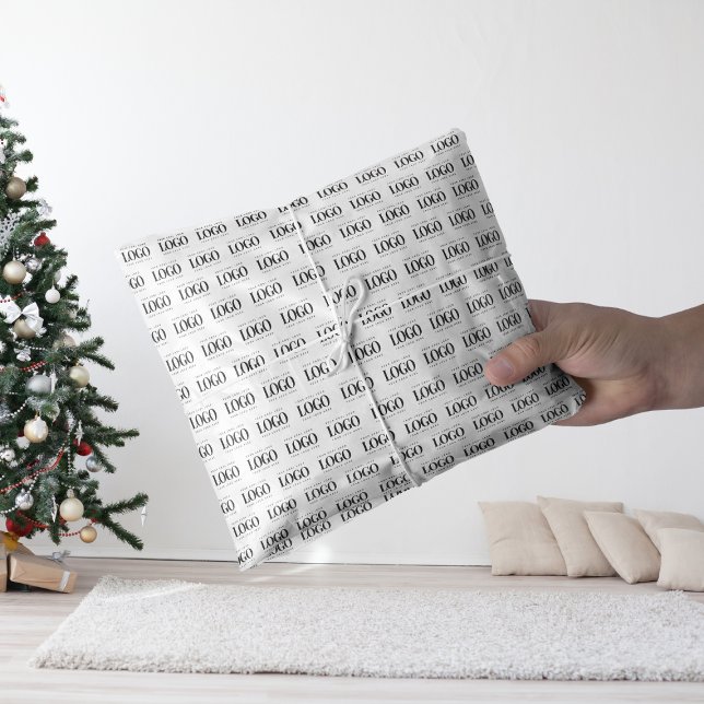 Papel De Seda Create Your Own Custom Logo Pattern Business Party (Criador carregado)