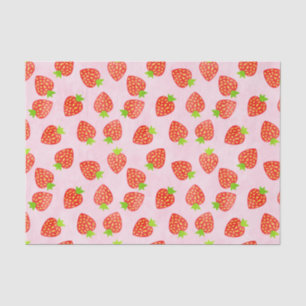 Papel De Seda Creme de Morango Bonito Vermelho Rosa