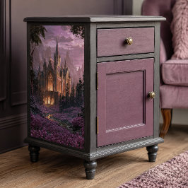 Papel De Seda Crepúsculo Floral Roxo Gótico Decoupage Castelo