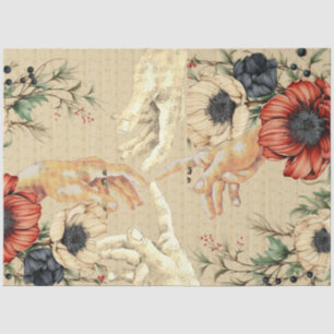 PAPEL DE SEDA CRIAÇÃO DE MÃOS DE ADAM DA FLORAL DE DEUS