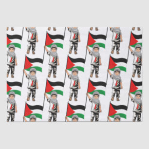 Papel De Seda Criança com a bandeira Keffiyeh Palestine