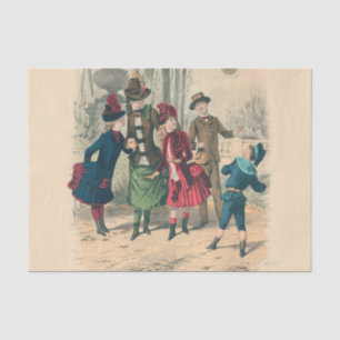 Papel De Seda Crianças Antigas Familiares Vitorianas