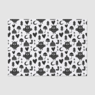 Papel De Seda Crianças Coruja Coruja Coroa Coração Cômoda Guarda
