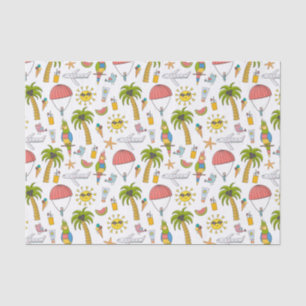 Papel De Seda Crianças Cute Tropical Vacinada Adventure