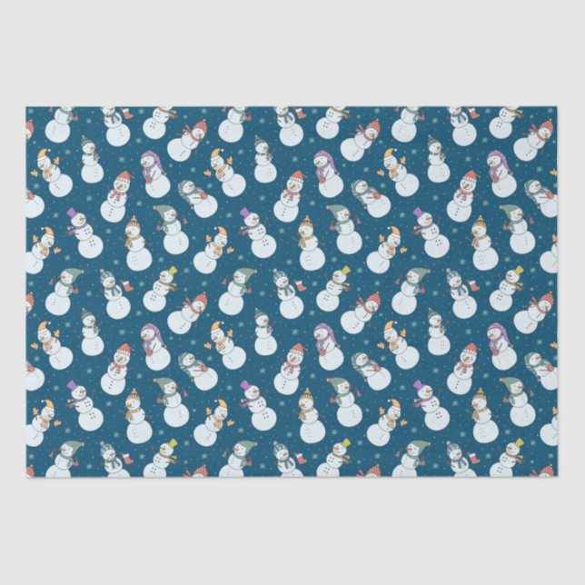 Papel De Seda Crianças de Natal bonitinho, bonitão, chapéu azul (Frente )