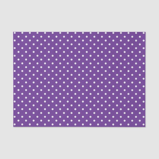 Papel De Seda Crianças Halloween Pequenos Pontos Brancos Roxos F (Frente )