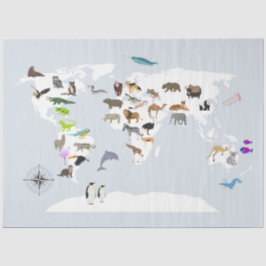 Papel De Seda Crianças - O Mundo dos Animais